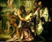 Paolo  Veronese last communion and martyrdom of st oil painting reproduction